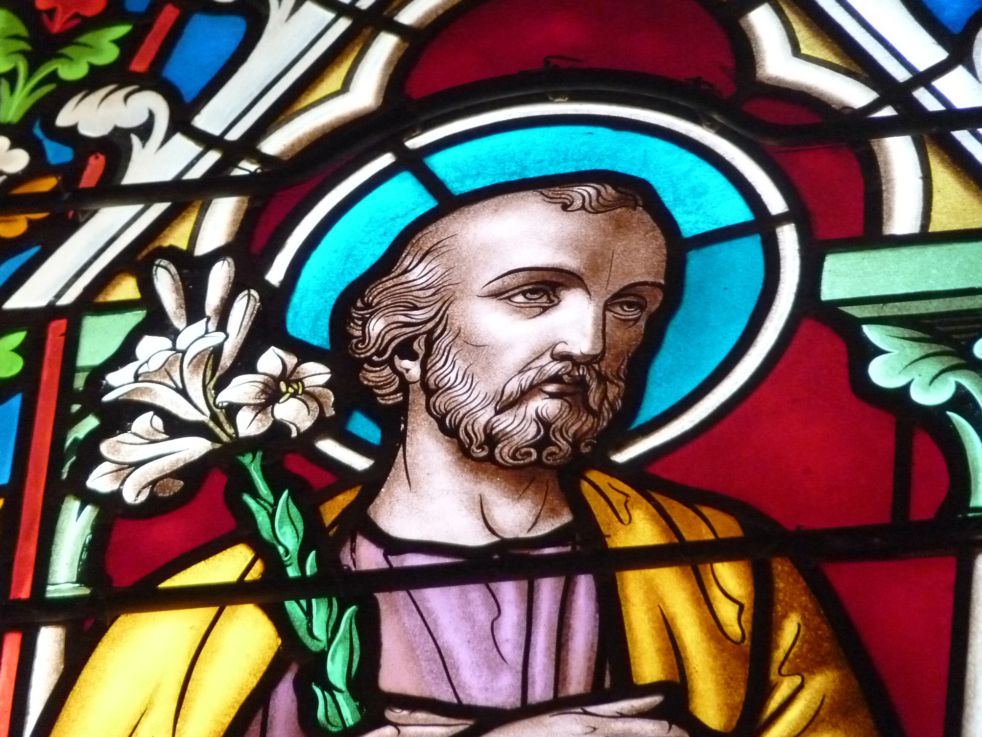 Le vitrail de Saint-Joseph.